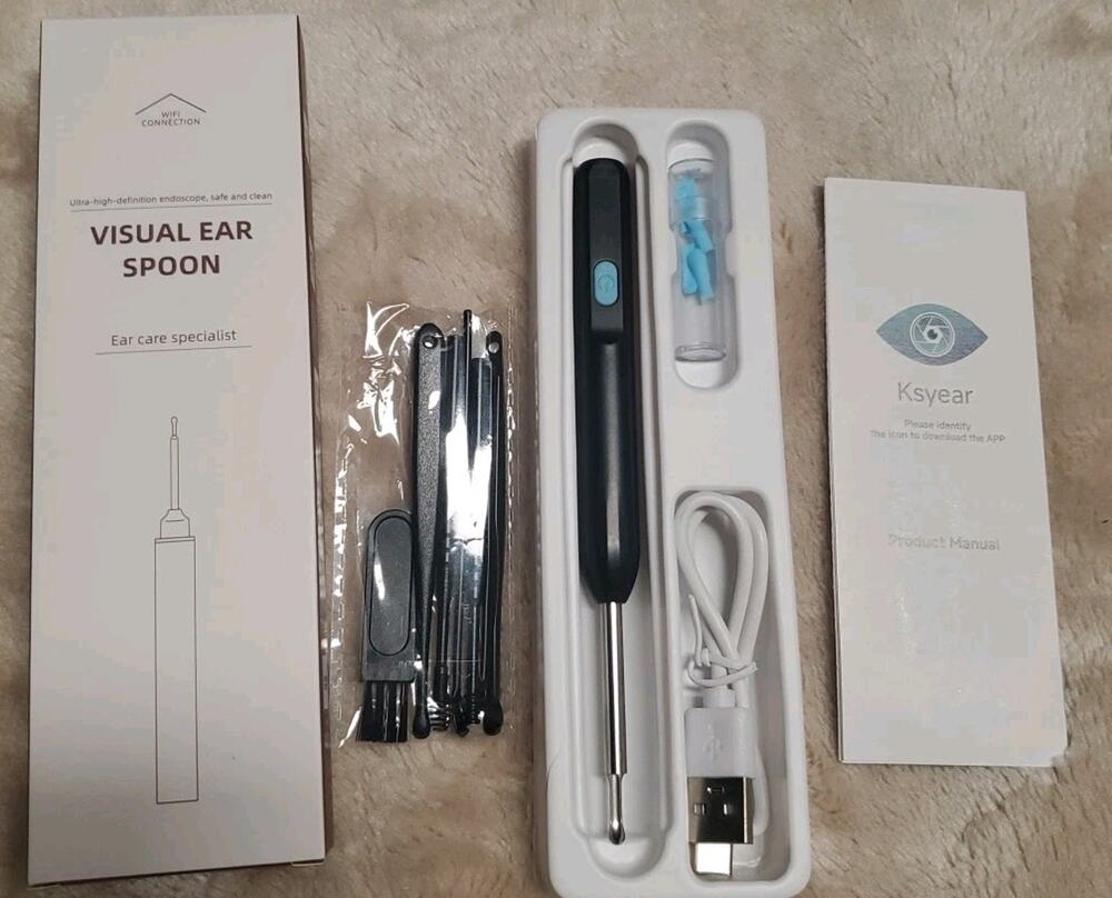 Wireless Ear Wax Remover Camera HD Ear Endoscope Spoon Pick Cleaning Tools Set